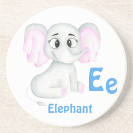Elefant personalize ABC: Brev E - lägg till ditt n Underlägg