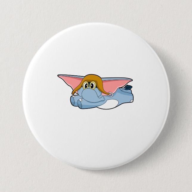 Elefant Pilot Pilot hatt Knapp (Framsida)