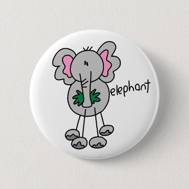 Elefant Pinnefigur-knapp Knapp (Framsida)