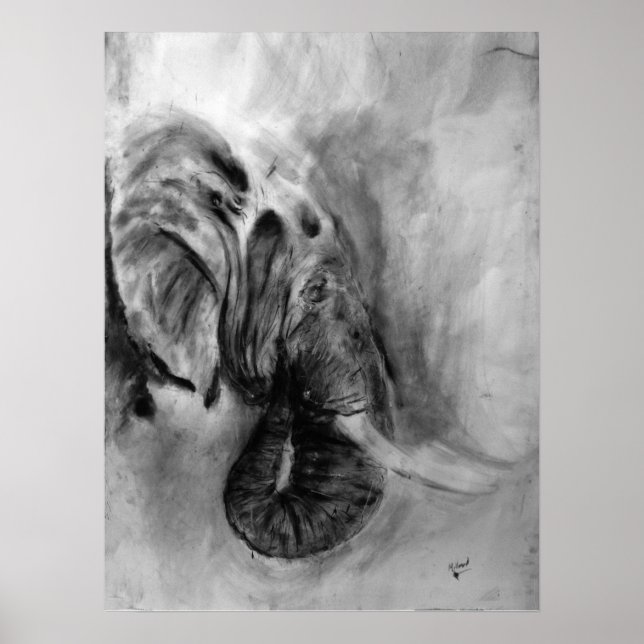 elefant poster storlek 18 x 24 (Framsidan)