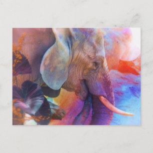 ELEFANT RELEMINERING AV HELIG VATTEN VYKORT