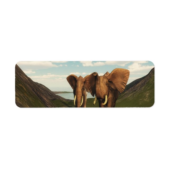 Elefant Returadress Etikett (Framsidan)