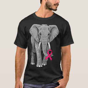 Elefant Rosa Band Bröstcancermedvetenhet T Shirt