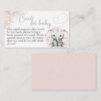 Elefant Rosa Blomma Boho Baby Shower Bok