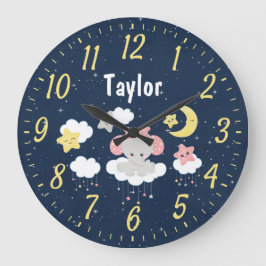 Elefant Rosa och flotta Stor Klocka