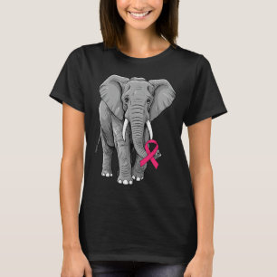 Elefant Rosa Ribbon Breast Cancer Awareness Suppo T Shirt