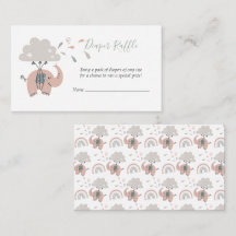 Elefant Rosa Söt Flickas Blöja Lotteri