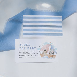 Elefant Sailboat Bokar för Baby Tilläggskort