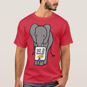 Elefant Says Tvättar Händer T Shirt