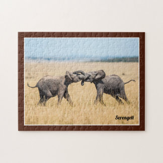 Elefant Serengeti Afrika Savann Vilda djur Pussel