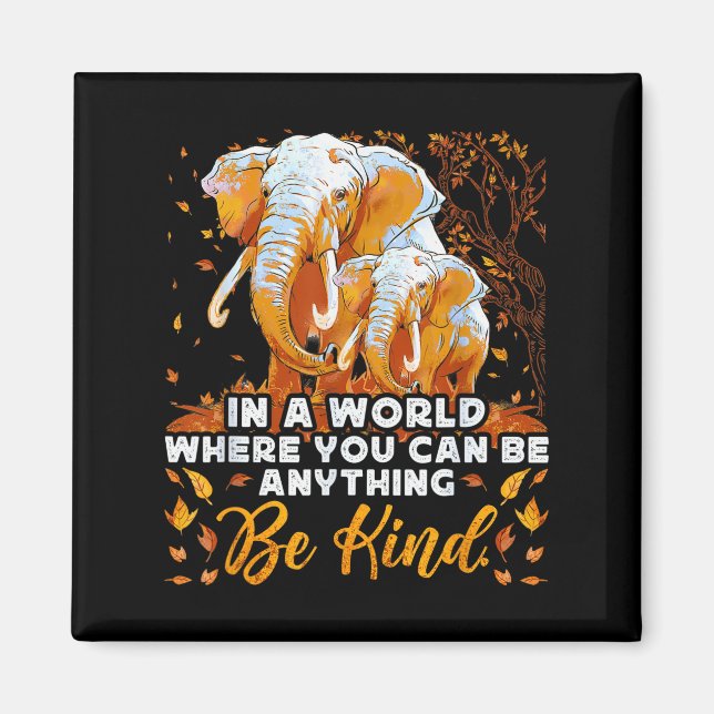 Elefant Snälla Citat Stöd Motiverande Inspirati Magnet (Framsidan)