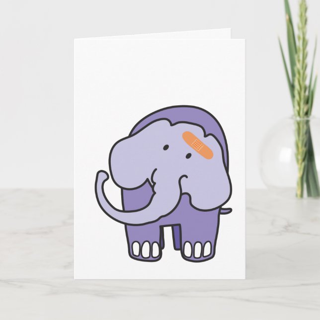 Elefant Snart Frisk Kort (Framsida)