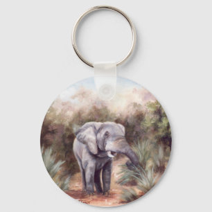 Elefant som ÄR KOMMANDE TILL OCH MED Keychain Nyckelring