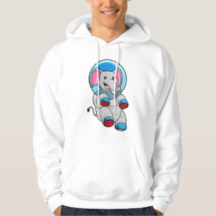 Elefant som astronaut i glassfären hoodie