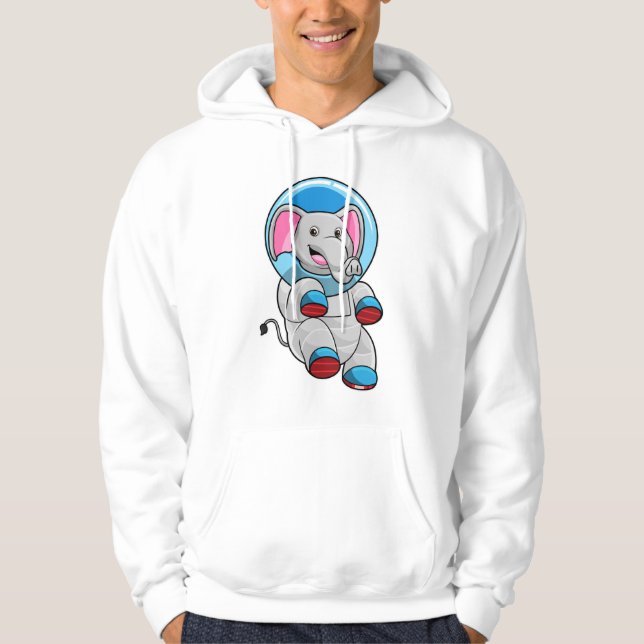 Elefant som astronaut i glassfären hoodie (Framsida)