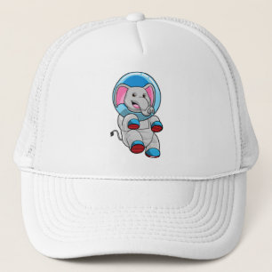 Elefant som astronaut i glassfären keps