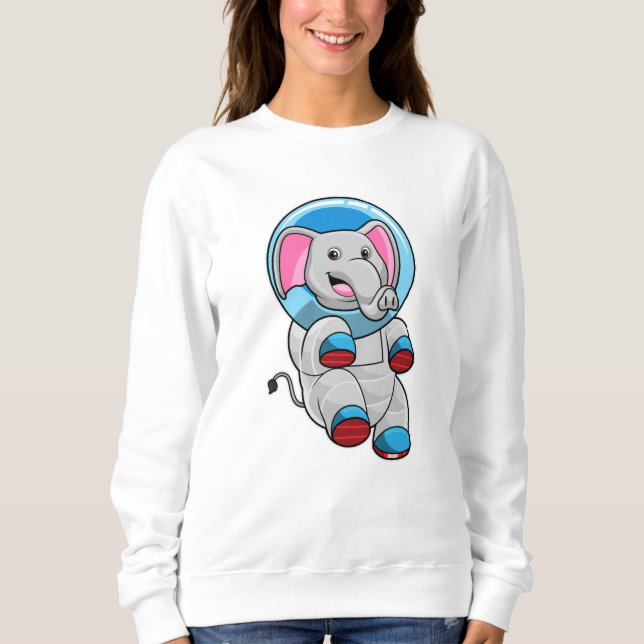 Elefant som astronaut i glassfären t shirt (Framsida)