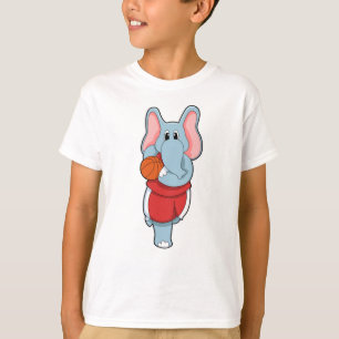 Elefant som Basketball-spelare med Basketball T Shirt