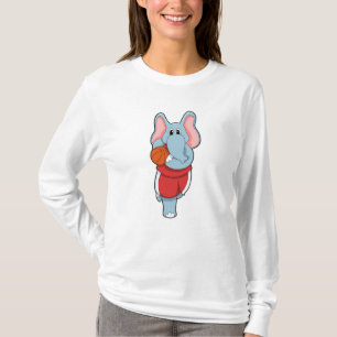 Elefant som Basketball-spelare med Basketball T Shirt