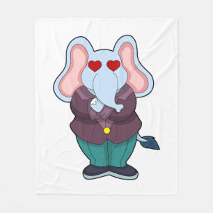 Elefant som Brudgumme med kostym.PNG Fleecefilt