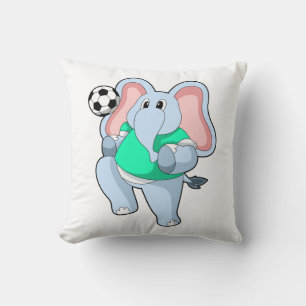 Elefant som fotbollsspelare med fotboll.PNG Kudde