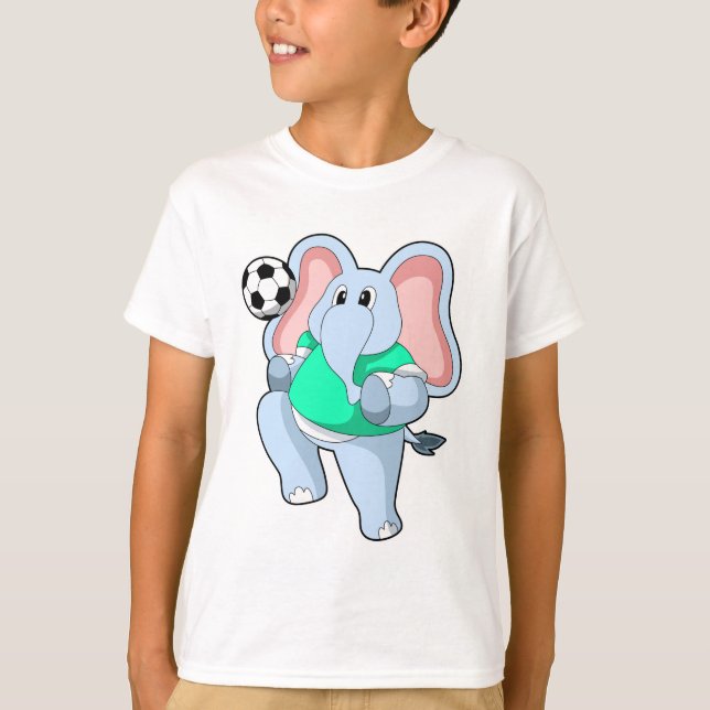 Elefant som fotbollsspelare med fotboll.PNG T Shirt (Framsida)