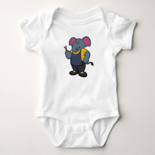 Elefant som frisör med sax t shirt