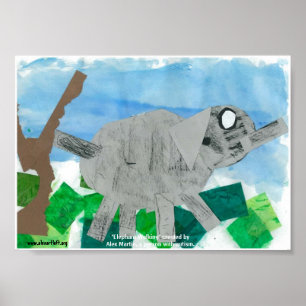 Elefant som går affischen poster