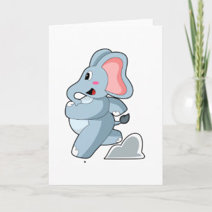 Elefant som löpare kort