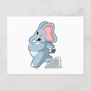 Elefant som löpare vykort