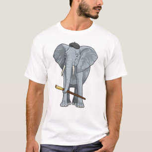 Elefant som målare med färgpensel t shirt
