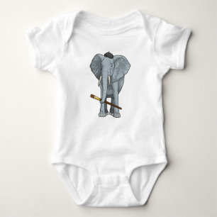 Elefant som målare med färgpensel t shirt