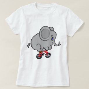 Elefant som rider en cykel t shirt