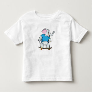 Elefant som Skater med Skateboard T Shirt