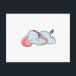 Elefant som sover med sovande vykort<br><div class="desc">Denna design är den perfekta gåvan för en födelsedag,  jul och andra firanden. Den är lämplig för kvinnor,  män och barn.</div>