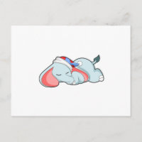 Elefant som sover med sovande
