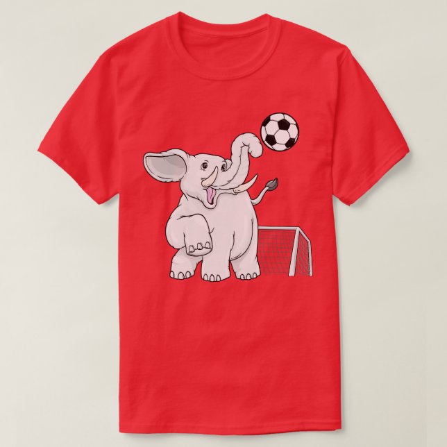 Elefant som spelare med boll 2 t shirt (Design framsida)