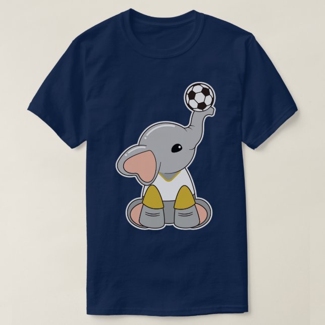 Elefant som spelare med boll 4 t shirt (Design framsida)