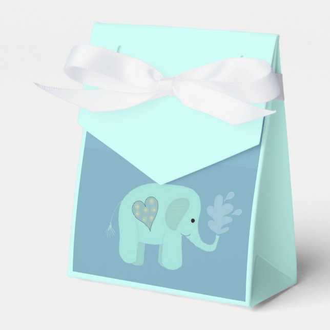 Elefant som sprutar vatten presentaskar (Framsidan Sidan)