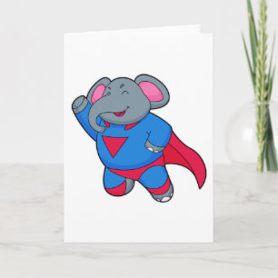Elefant som superhjälte kort