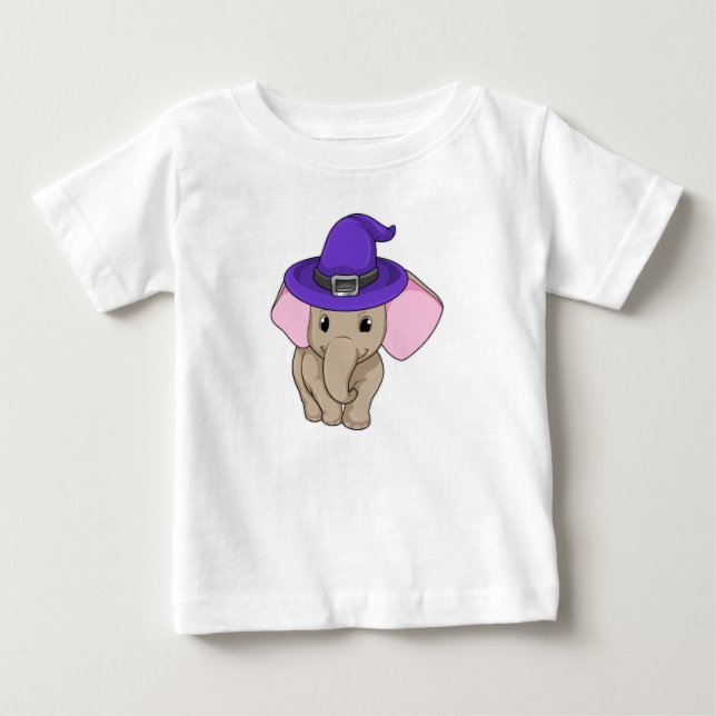 Elefant som trollkarl t shirt (Framsida)