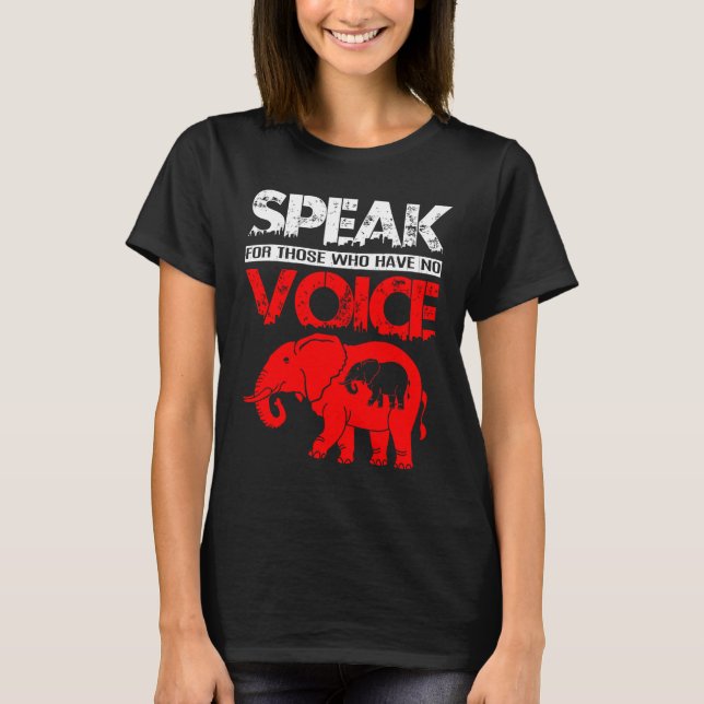 Elefant Speak Voice Zoo Mammals Afrika Animals T Shirt (Framsida)