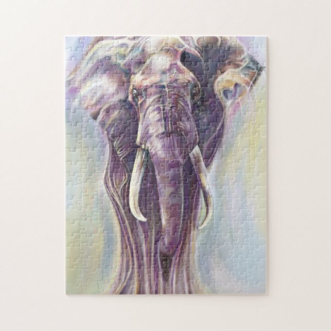 Elefant Spirit Painting - Puzzle Pussel (Vertikal)