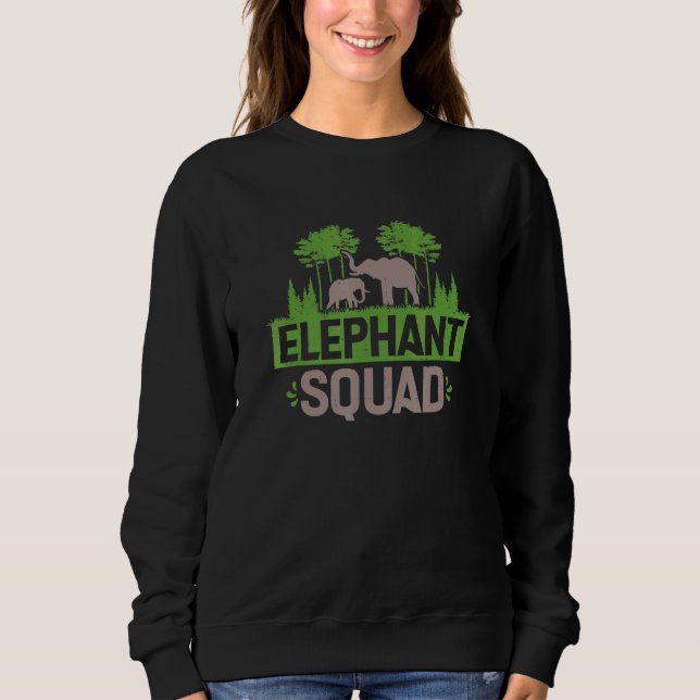 Elefant Squad  Elefantvårdare Zoolog T Shirt (Framsida)