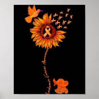 Elefant Ströare Orange Band Leukemi Cancer Poster