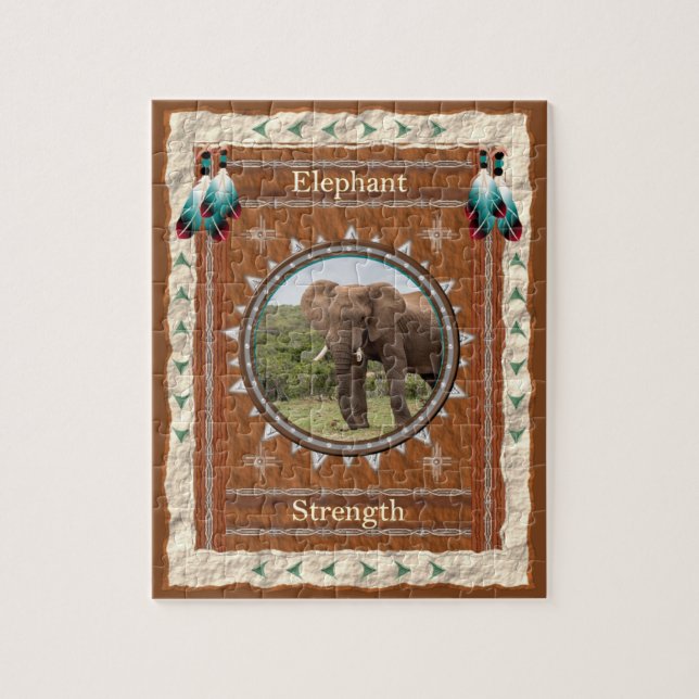 Elefant Styrka Energi Pussel (Vertikal)