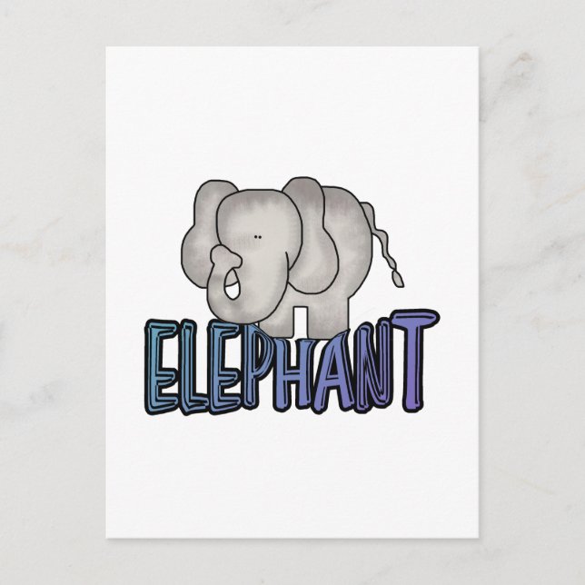 Elefant T-shirts och presenter Vykort (Framsida)