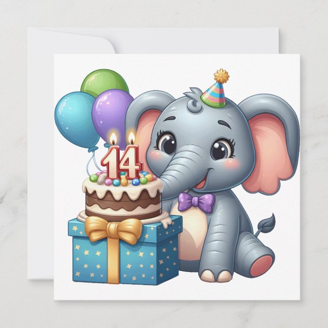 Elefant till 14-årsdag (Framsida)