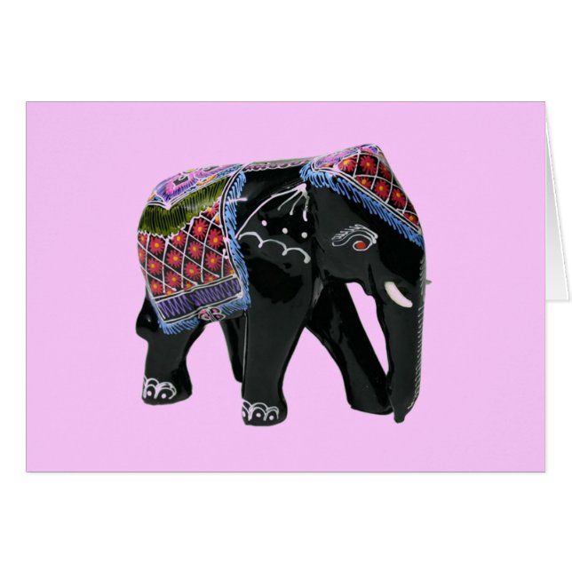Elefant - tom insida hälsningskort (Framsidan Horizontal)