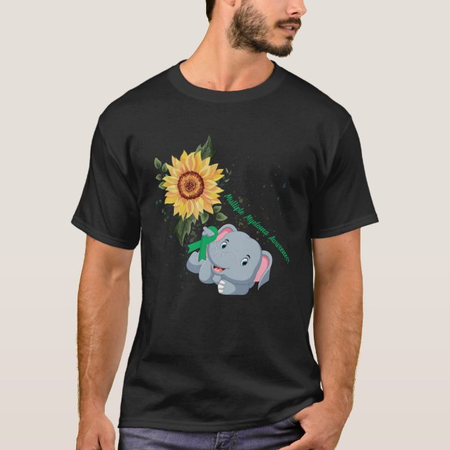 Elefant Tro Hopp Kamp Kärlek Njursjukdom Medvetenh T Shirt (Framsida)